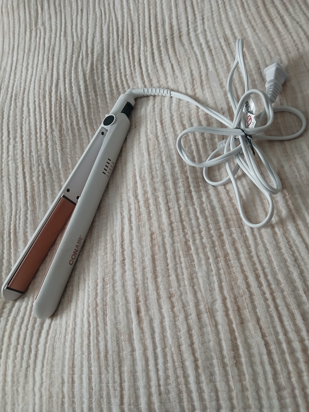White Ceramic Hair Straightener - White